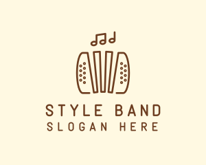 Music Accordion Instrument logo design