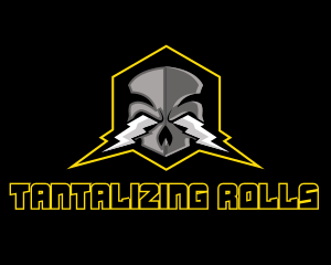 Gaming  Skull Lightning logo design