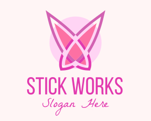 Pink Butterfly Wings Logo