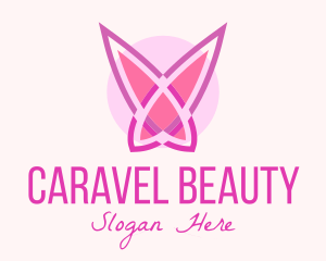 Pink Butterfly Wings logo design