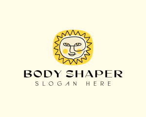 Happy Sun Face logo design