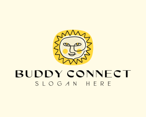 Happy Sun Face logo design