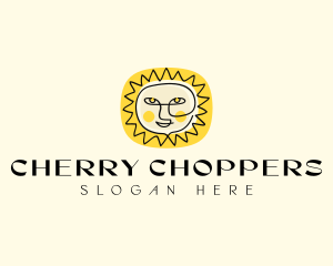 Happy Sun Face logo design