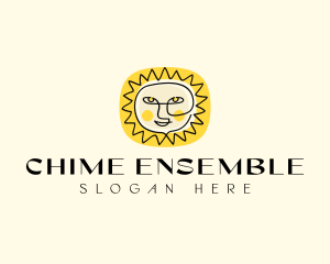 Happy Sun Face logo design