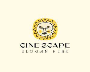 Happy Sun Face logo design