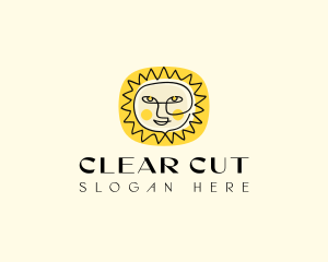 Happy Sun Face logo design