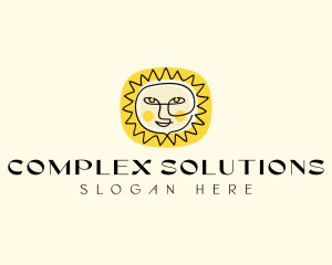 Happy Sun Face logo design