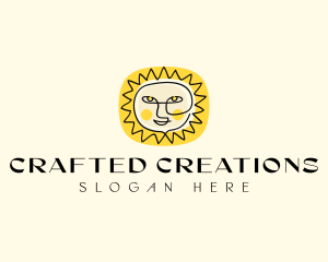 Happy Sun Face logo design