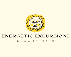 Happy Sun Face logo design