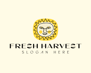 Happy Sun Face logo design