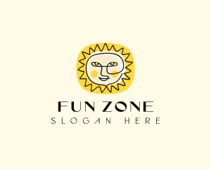 Happy Sun Face logo design