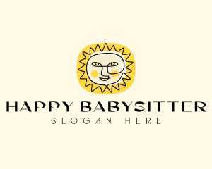 Happy Sun Face logo design