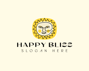 Happy Sun Face logo design