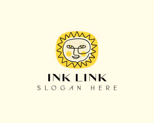 Happy Sun Face logo design