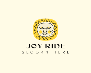 Happy Sun Face logo design