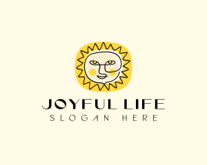 Happy Sun Face logo