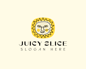 Happy Sun Face logo design