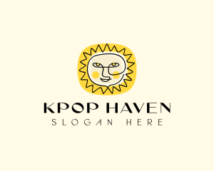 Happy Sun Face logo design