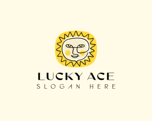 Happy Sun Face logo design