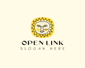 Happy Sun Face logo design