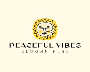 Happy Sun Face logo design