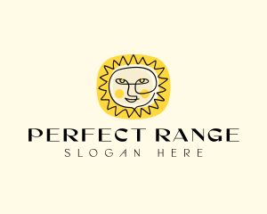 Happy Sun Face logo design