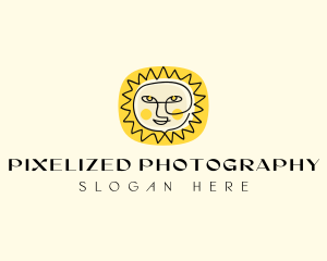 Happy Sun Face logo design