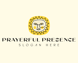 Happy Sun Face logo design