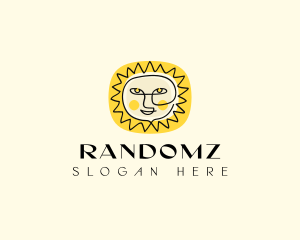 Happy Sun Face logo design