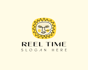 Happy Sun Face logo design