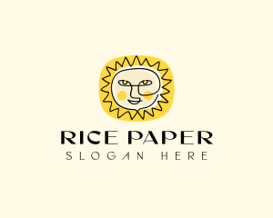 Happy Sun Face logo design