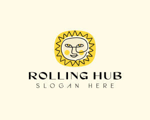 Happy Sun Face logo design