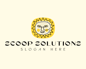 Happy Sun Face logo design