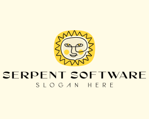 Happy Sun Face logo design