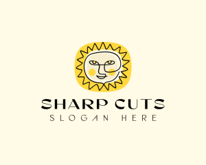 Happy Sun Face logo design