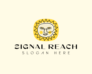 Happy Sun Face logo design