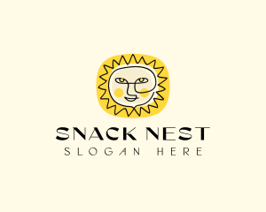 Happy Sun Face logo design