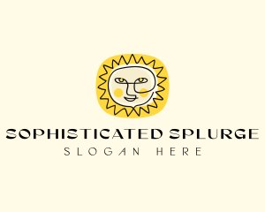 Happy Sun Face logo design