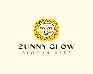 Happy Sun Face logo design