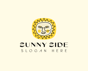 Happy Sun Face logo design