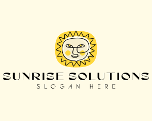 Happy Sun Face logo design