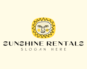 Happy Sun Face logo