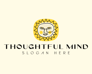 Happy Sun Face logo design