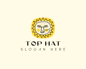 Happy Sun Face logo design