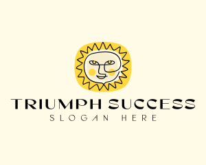 Happy Sun Face logo design