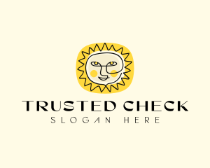 Happy Sun Face logo design