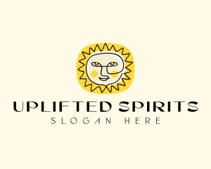 Happy Sun Face logo design