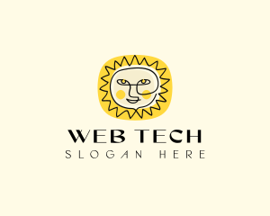 Happy Sun Face logo design