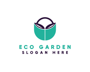 Eco Organic Leaf logo design