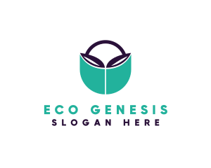 Eco Organic Leaf logo design